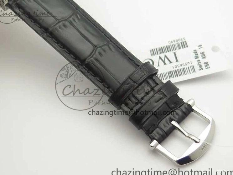 MIROTIME 0730 Portofino Automatic SS MKF 1:1 Best Edition White Dial On Black Leather Strap MIYOTA 9015 V Original 7204